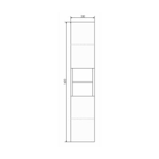 Comforty Шкаф-колонна "Верона-35" дуб белый
